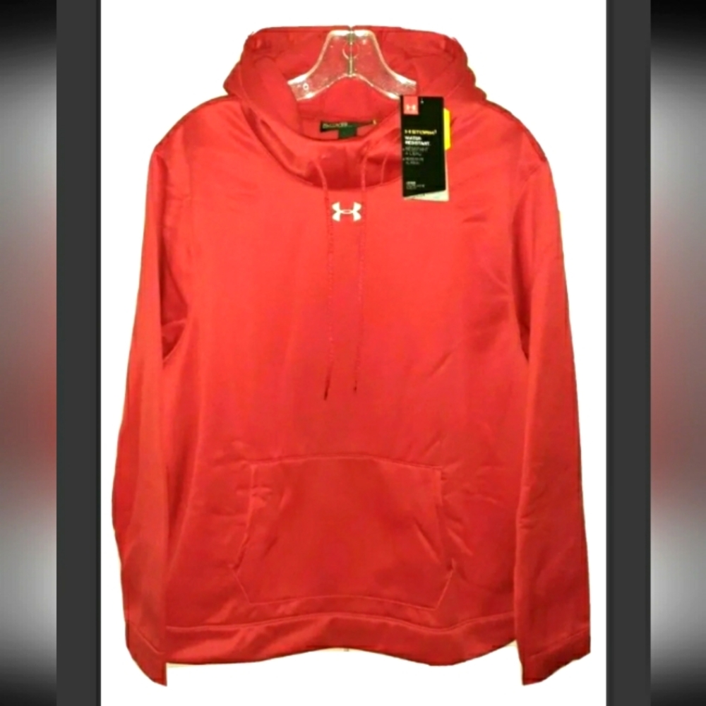 NOS Women's Sz XS RED Under Armour STORM Hoodie, Winterwear COLDGEAR Pullover